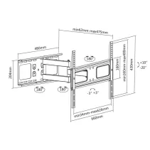 Manhattan 461283 Wieszak TV 37-70" ścienny obrotowy - B2B Netinet