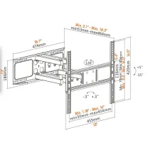 Manhattan 461344 Wieszak TV 32-55" ścienny obrotowy - B2B Netinet