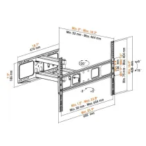 Manhattan 461351 Wieszak TV 37-70" ścienny obrotowy - B2B Netinet