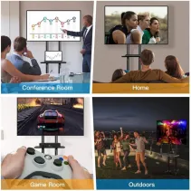 Techly ICA-TR16T Stojak mobilny TV 37-70" z półkami - B2B Netinet