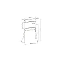 Techly ICA-TR19 Stojak podłogowy TV 49-70" drewniany - B2B Netinet