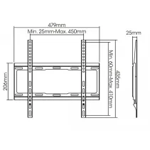 Manhattan 460934 Wieszak TV 32-55" ścienny slim - B2B Netinet