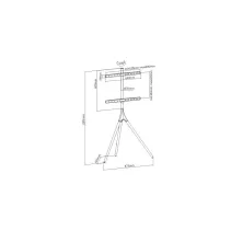 Techly ICA-TR18SAM Stojak podłogowy tripod TV 45-65" - B2B Netinet