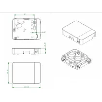 Gniazdo klienckie FTTH wewnętrzne na 1 adapter