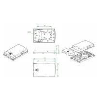 Gniazdo klienckie FTTH wewnętrzne na 2 adaptery