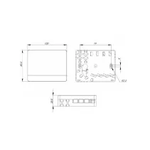 Gniazdo klienckie FTTH wew. 4 adaptery, naścienne/szyna DIN