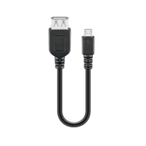 Kabel USB 2.0 przedłużacz USB-A na USB-MicroB M/F 0.2m