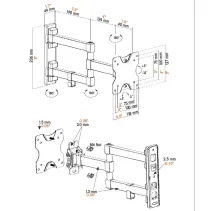 Manhattan 461382 Wieszak TV 13-27" ścienny obrotowy - B2B Netinet