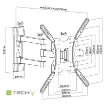 Techly 100884 Wieszak TV 32-55" ścienny obrotowy - B2B Netinet