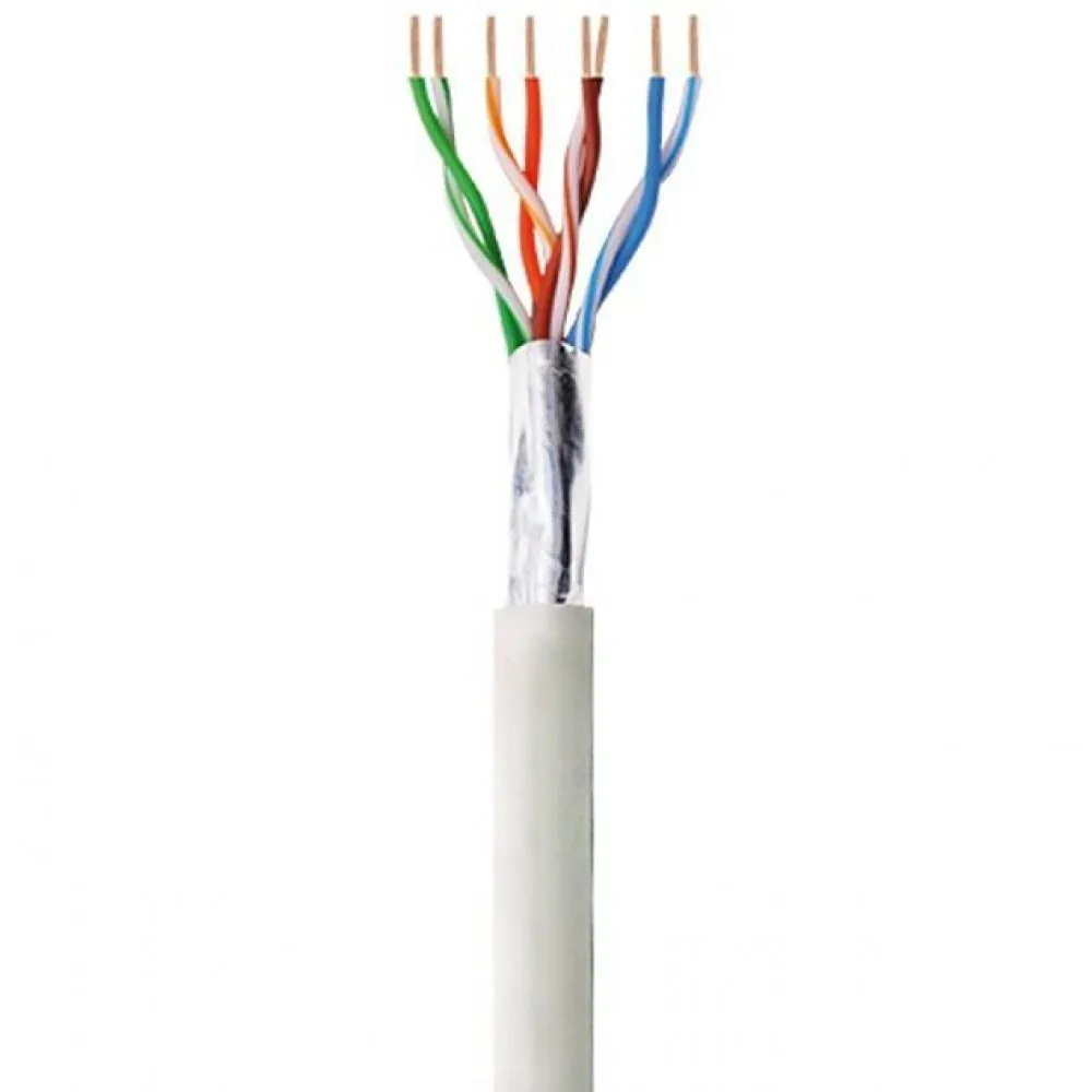 Kabel skrętka Cat5e F/UTP drut LSZH 305m 100% CU szary