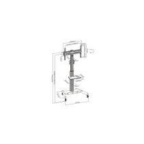 Techly ICA-TR35 Stojak mobilny TV 32-65" z regulacją - B2B Netinet