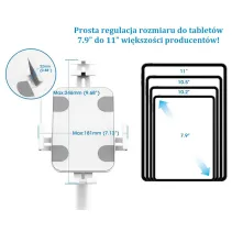 Manhattan 406345 Regulowany stojak do tabletu 7.9" - 11"