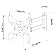 Techly 025343 Wieszak TV 19-37" ścienny obrotowy - B2B Netinet