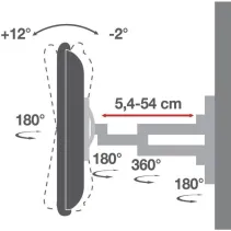 Techly 308879 Wieszak TV 40-65" ścienny obrotowy - B2B Netinet