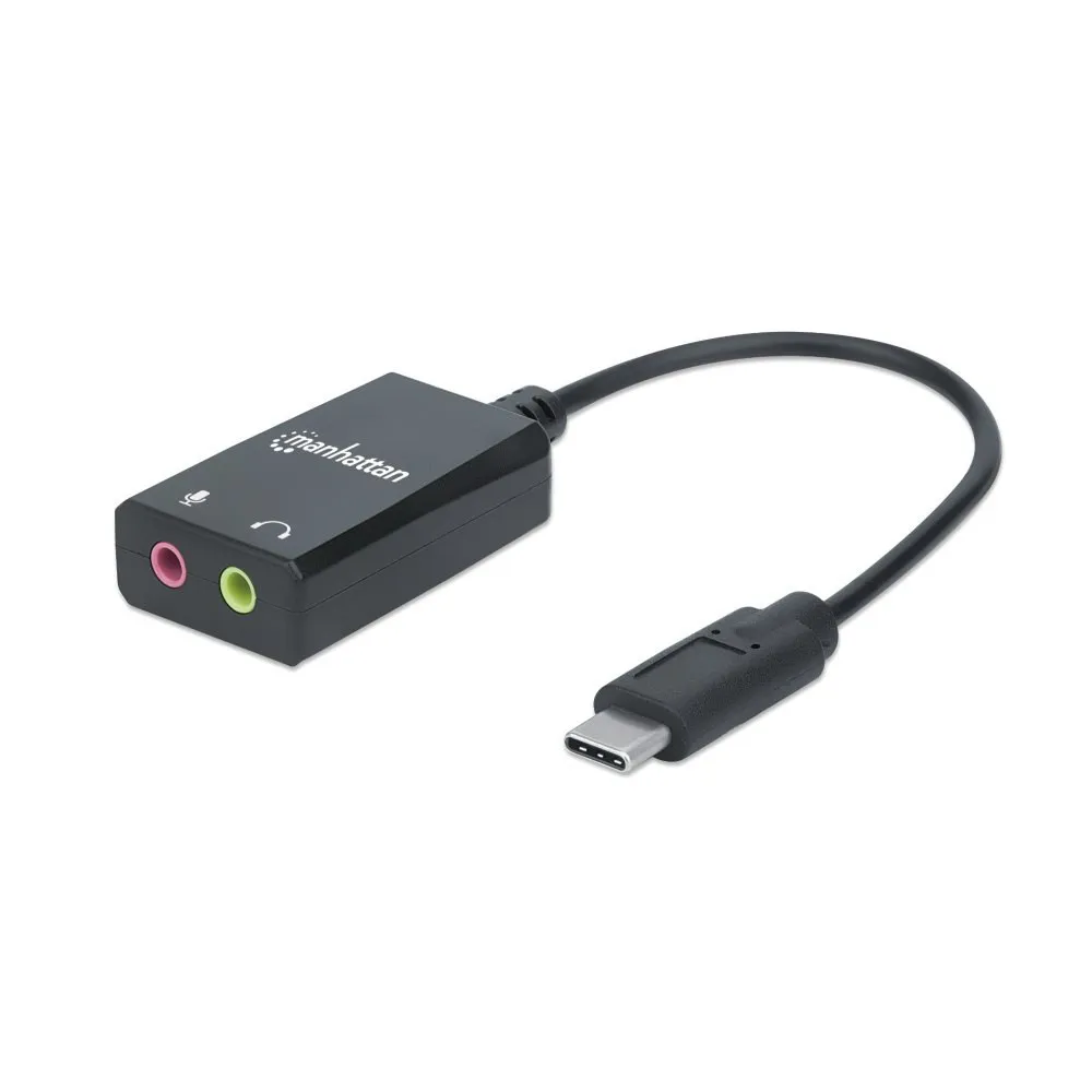Adapter USB 2.0 USB-C  audio 2x Jack 3.5mm