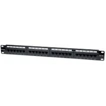 Patch panel 1U Rack 19 UTP 24xRJ45 Cat5e