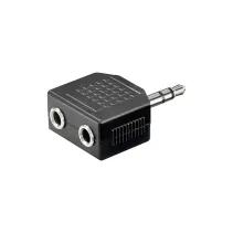 Adapter A/V mini Jack 3.5mm 2x żeński na 1x męski