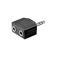 Adapter A/V mini Jack 3.5mm 2x żeński na 1x męski