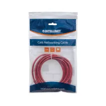 Patchcord Cat5e UTP 5m 100% CU czerwony