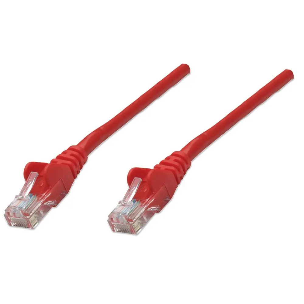 Patchcord Cat5e UTO 0,5m 100% CU czerwony