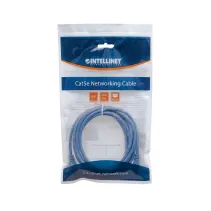 Patchcord Cat5e UTP 0,5m 100% CU niebieski