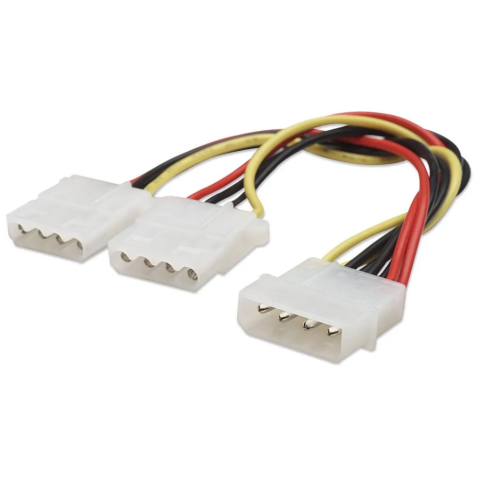 Adapter zasilania 1x Molex 5,25 na 2x Molex 5,25