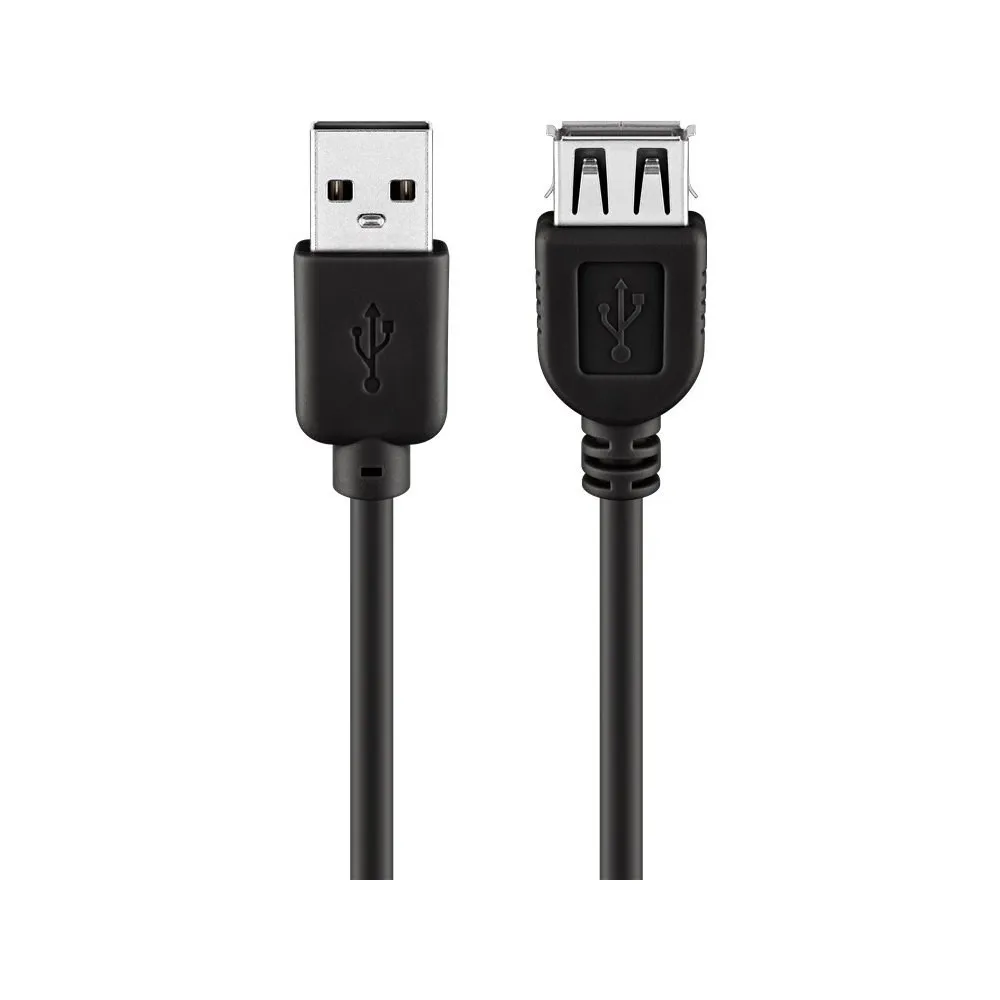 Kabel USB 2.0 przedłużacz USB-A na USB-A M/F 0,25m