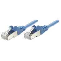 Patchcord Cat5e SFTP 7,5m 100% CU niebieski