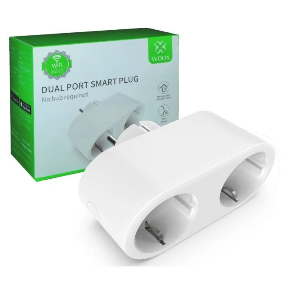 Smart gniazdko podwójne Schuko, WiFi, 16A