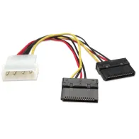 Adapter zasilania HDD 1x Molex na 2x Sata 4/15