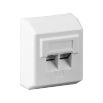 Gniazdo natynkowe 2x RJ45 Cat5e FTP białe