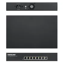 Switch 8x RJ45 Gigabit PoE+ 140W, metal, 19"