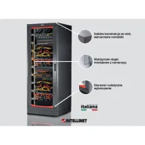 Szafa Rack 19 33U 600x600 drzwi szklane cokół