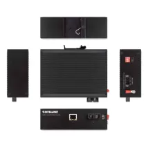 Media konwerter 1000Base RJ45 na SC SM Duplex, DIN, 20 km