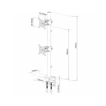 Techly 020690 Uchwyt do 2 monitorów 13-27" pionowy - B2B Netinet