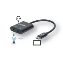 Adapter USB 2.0 USB-C na USB-C / Jack 3.5 mm