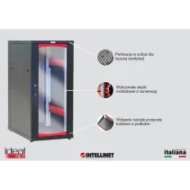 Szafa stojąca rack 19 20U 600x1000 drzwi perforowane