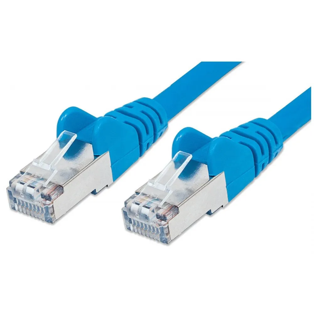 Patchcord Cat5e FTP 10M 100% Cu niebieski