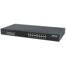 Switch 16x RJ45 Gigabit PoE+ 220W, metal, 19"
