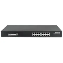Switch 16x RJ45 Gigabit PoE+ 220W, metal, 19"