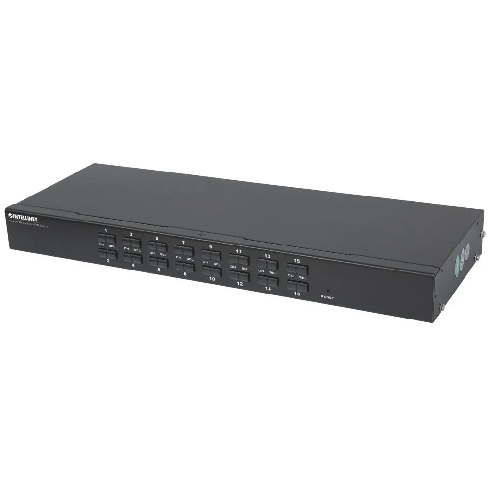 Intellinet 506496 Przełącznik KVM 16x1 VGA/USB/PS2 OSD