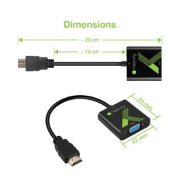 Adapter HDMI na S-VGA D-Sub15 M/F