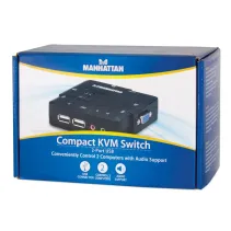 Manhattan 151252 Przełącznik KVM 2x1 VGA/USB z audio