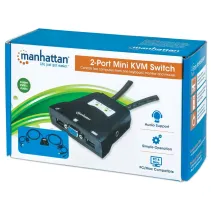 Manhattan 151245 Przełącznik KVM 2x1 VGA/USB z audio