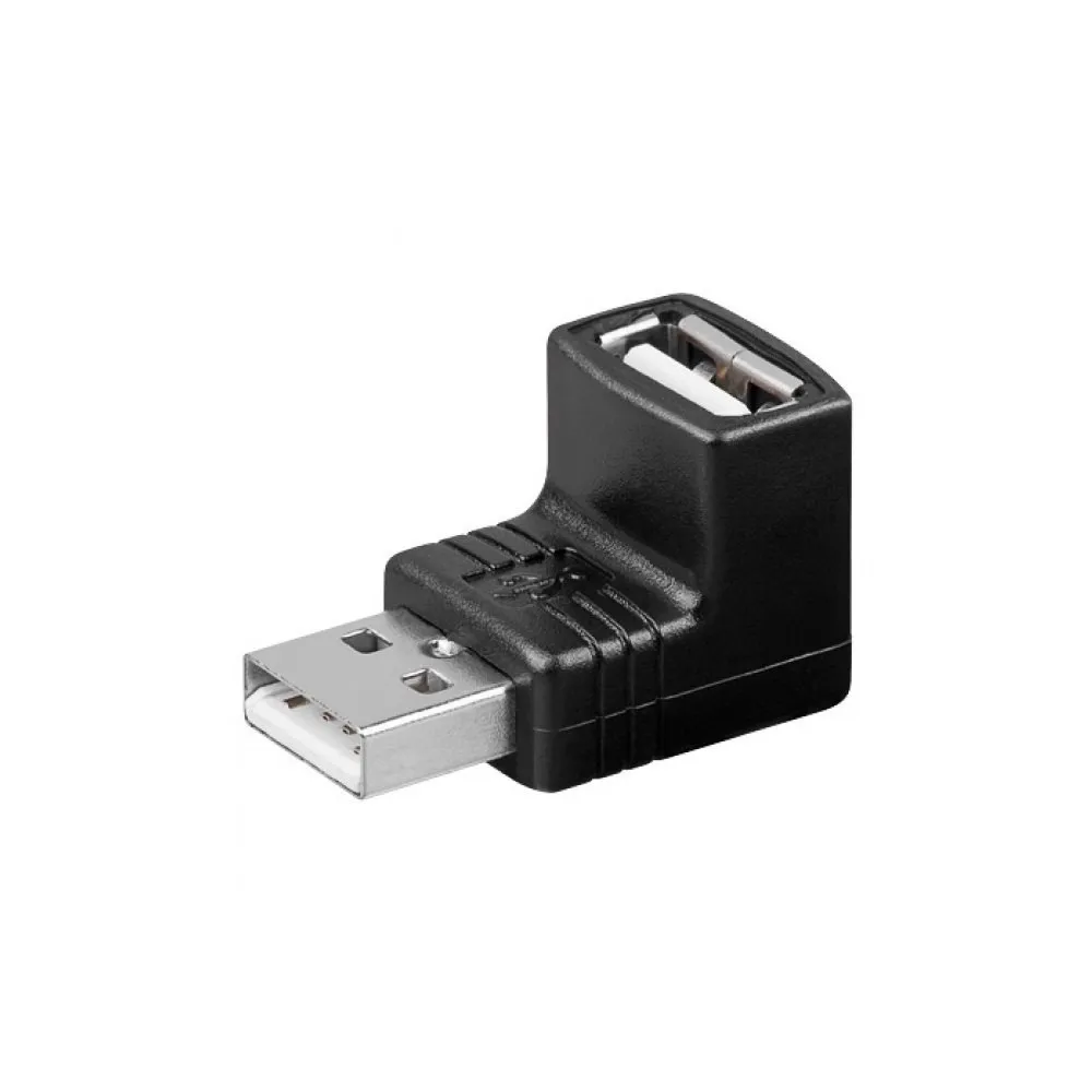 Adapter USB 2.0 kątowy 90° M/F