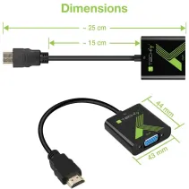 Adapter HDMI na S-VGA D-Sub15 M/F