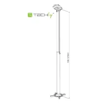 Techly 301597 Uchwyt sufitowy 110-197cm do projektora - B2B Netinet