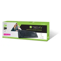 Klawiatura biurowa USB US QWERTY 104 klawisze czarna