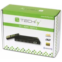 Techly 020713 Switch 5x1 HDMI 4K*30Hz z pilotem IR