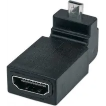 Adapter HDMI Micro-D na HDMI M/F kątowy 90°